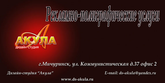 Собственный логотип - дизайн-студия Акула - ds-akula.ru